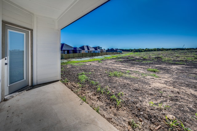 view of yard with a patio area