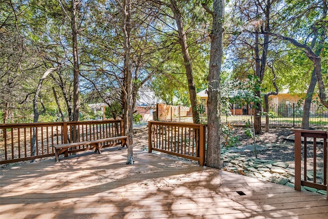 view of wooden terrace