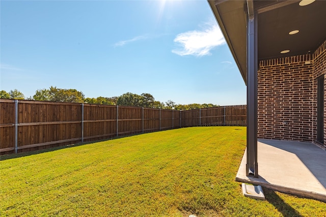 view of yard featuring a patio area