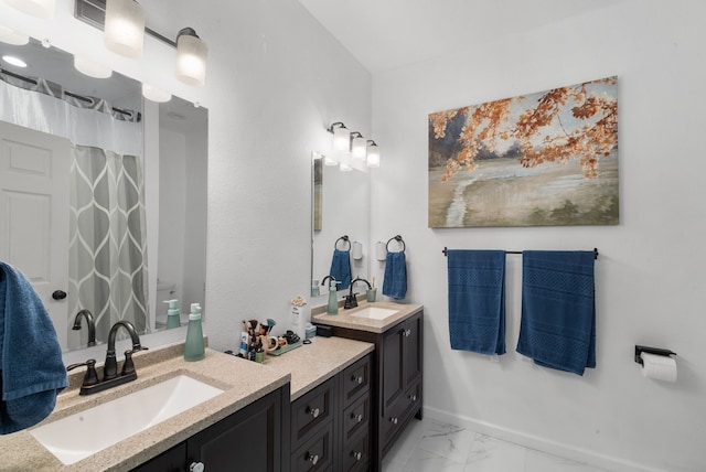 bathroom featuring vanity