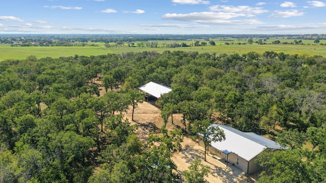 bird's eye view featuring a rural view