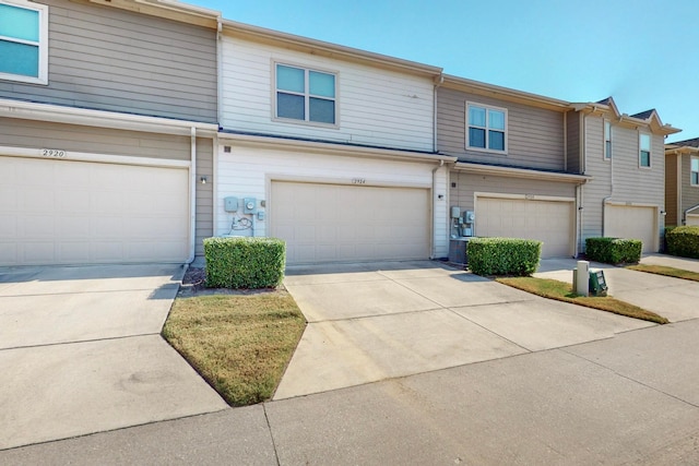 view of property featuring a garage