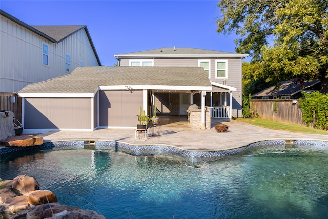 view of pool featuring a patio area