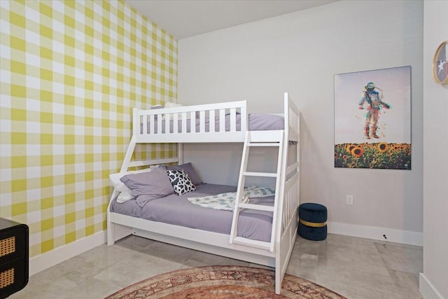 2604 Flora Ln, Denison, TX 75020 - bedroom featuring baseboards and wallpapered walls