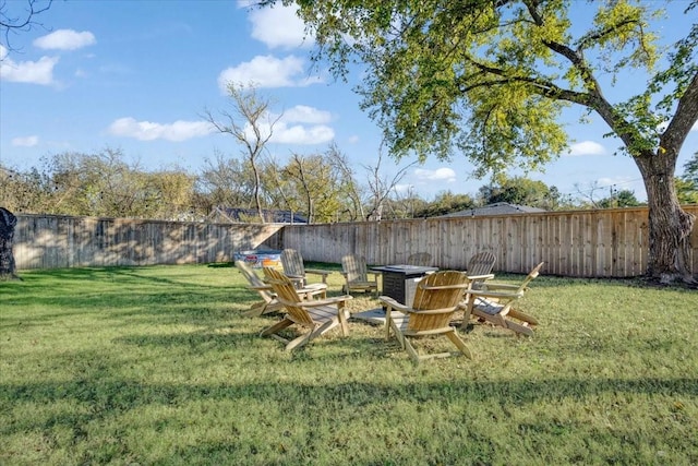 2604 Flora Ln, Denison, TX 75020 - view of yard featuring an outdoor fire pit