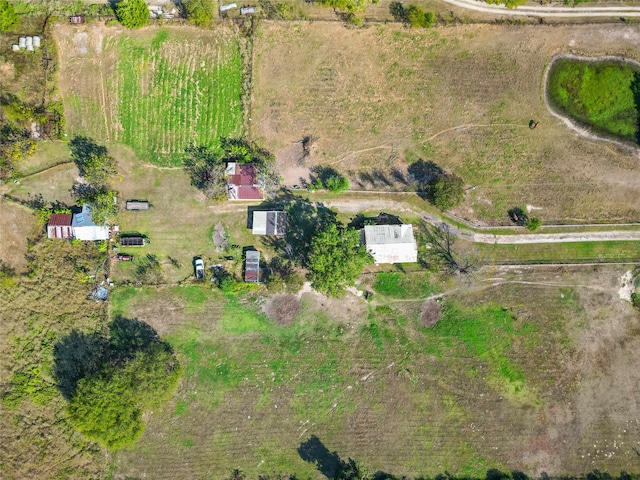 aerial view with a rural view