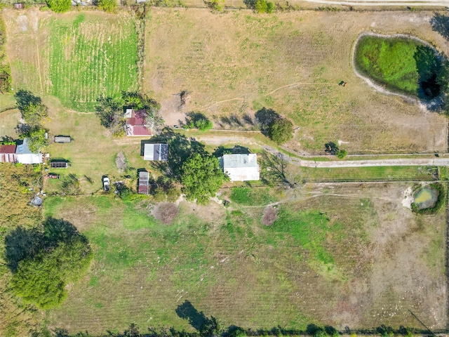 drone / aerial view featuring a rural view