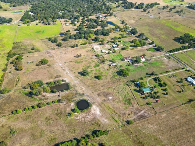 drone / aerial view with a rural view