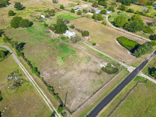 drone / aerial view with a rural view