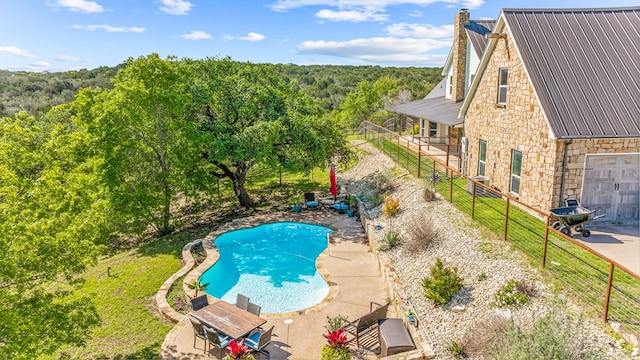 view of pool with a patio area