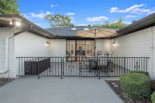 exterior space with a patio