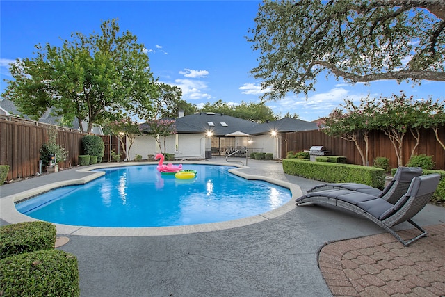 view of pool with a patio area