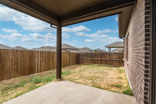 view of yard with a patio