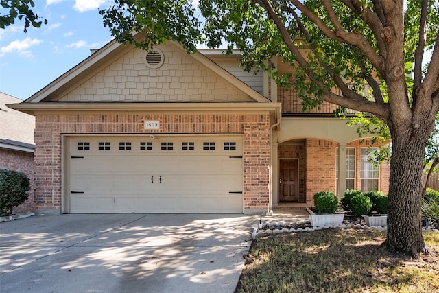 view of front of home featuring a garage