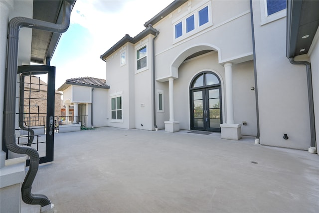 view of patio / terrace featuring french doors