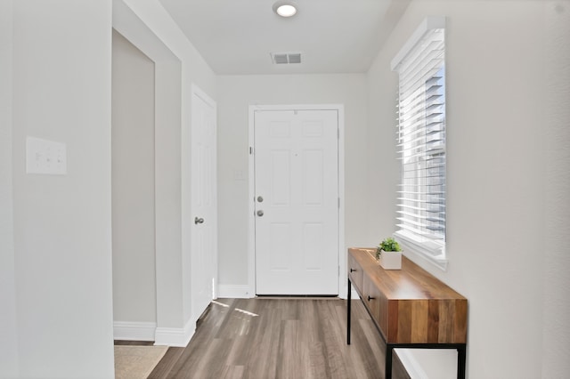 interior space with light wood-type flooring