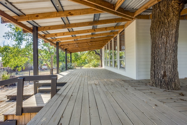 view of wooden terrace