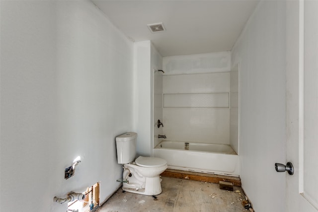 bathroom featuring toilet and shower / bathing tub combination