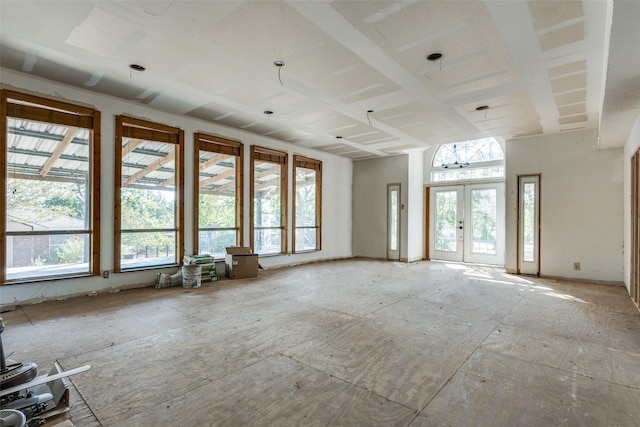 empty room with french doors