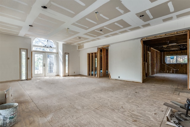 interior space featuring french doors