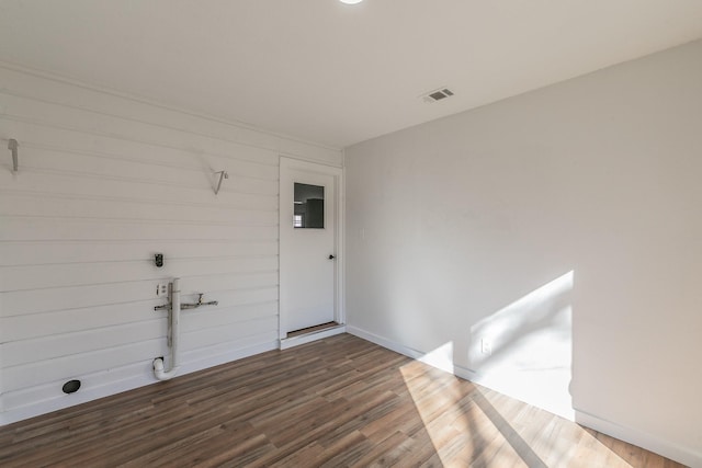 interior space featuring dark hardwood / wood-style floors