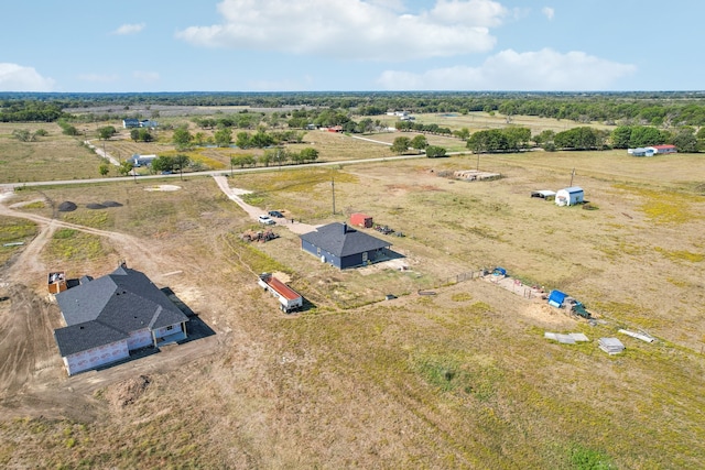 aerial view with a rural view