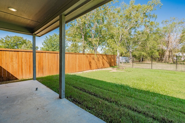 view of yard featuring a patio area