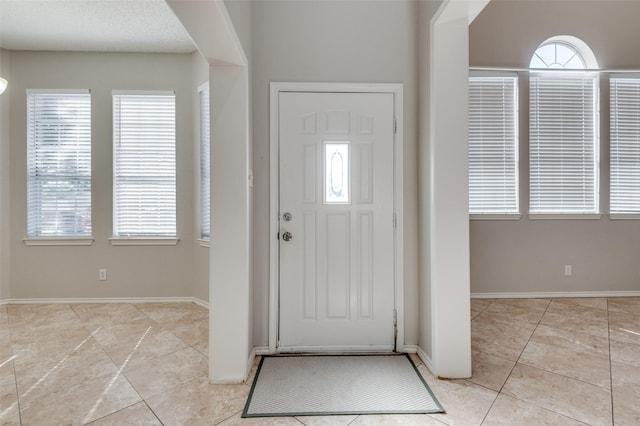 view of tiled foyer