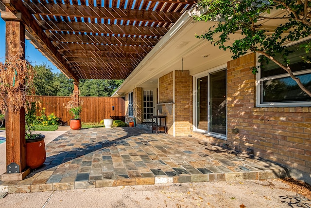 view of patio / terrace with a pergola