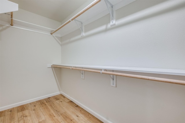 spacious closet with hardwood / wood-style floors