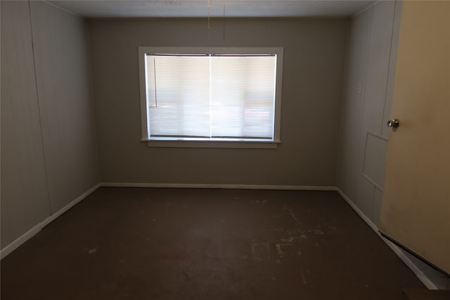 view of spare room