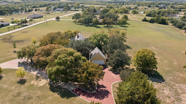 drone / aerial view featuring a rural view