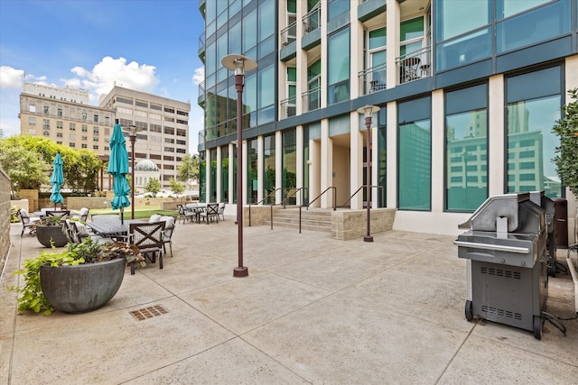 view of patio / terrace featuring grilling area