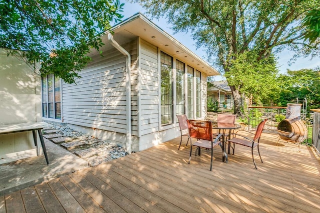 view of wooden deck