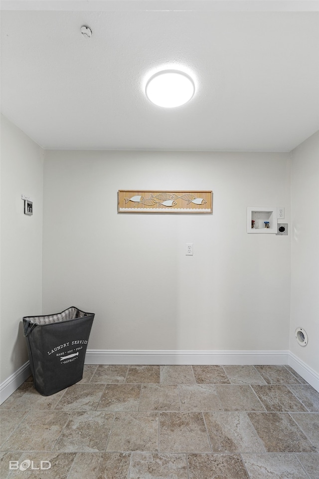 laundry area with hookup for a washing machine and electric dryer hookup