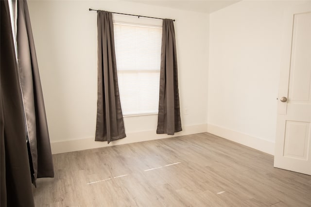 empty room featuring light wood-type flooring