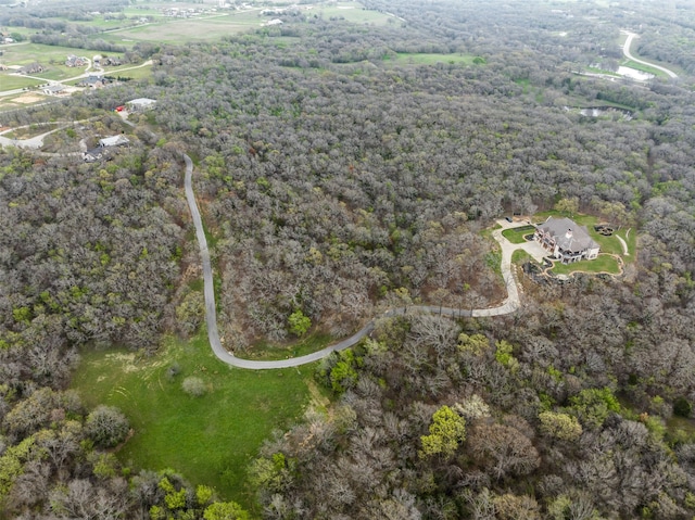 bird's eye view featuring a rural view