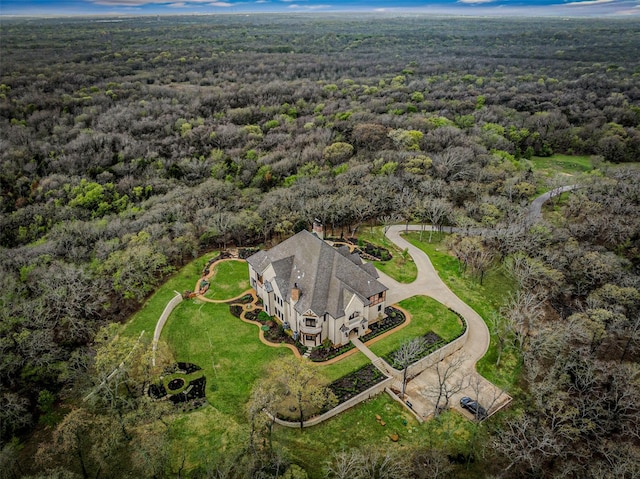 3801 Dugas Rd, Aubrey, TX 76227 - bird's eye view with a view of trees