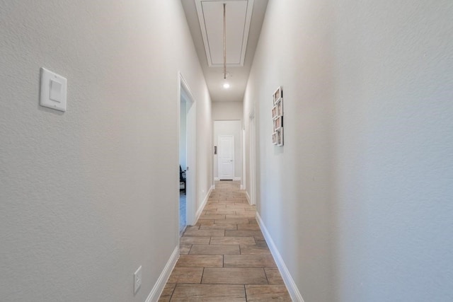 hallway featuring light wood-type flooring