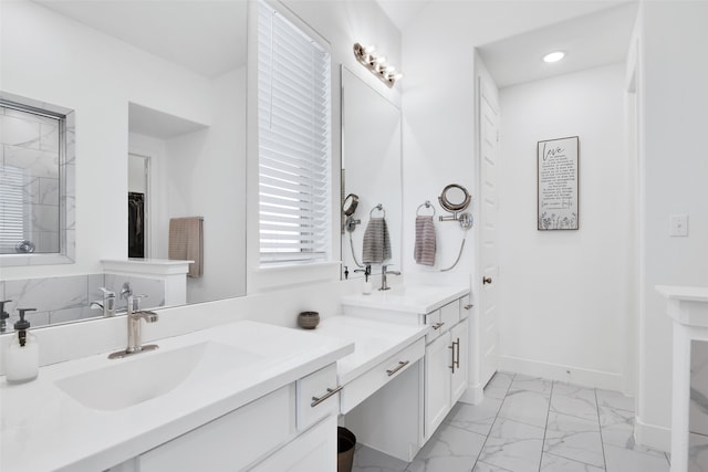 bathroom with vanity