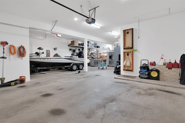 garage featuring a garage door opener