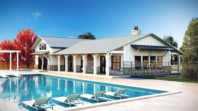 view of pool with a patio