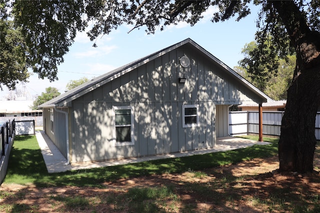 view of home's exterior featuring a patio