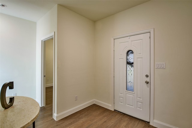 entrance foyer with hardwood / wood-style flooring