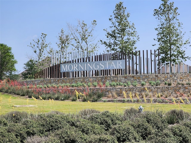 view of community sign