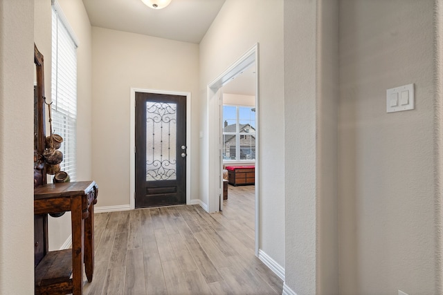 entryway featuring light hardwood / wood-style floors