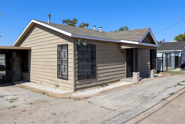 view of front of home