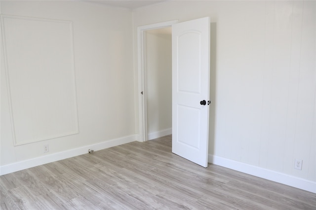 empty room featuring light wood-type flooring