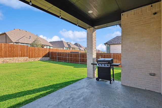 view of patio featuring grilling area