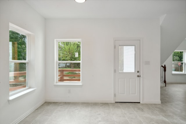 entrance foyer with plenty of natural light